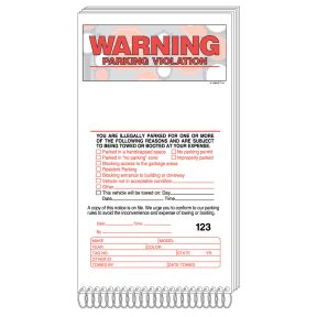 Parking Violation Book-Warning