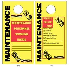 Maintenance Inside Door Hanger 