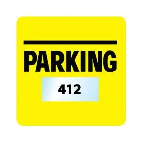 Parking Permit - Inside Adhesive - Large Square