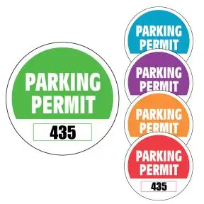 Parking Permit - Inside Adhesive - Circle - 100 per pack