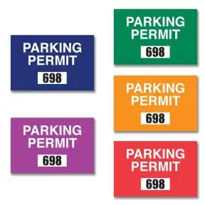 Parking Permit - Inside Adhesive - Rectangle