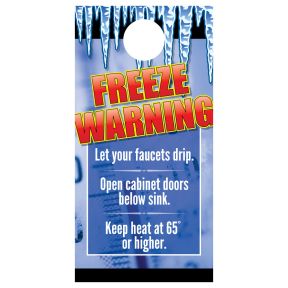 Freeze Warning Door Hanger - Icicles