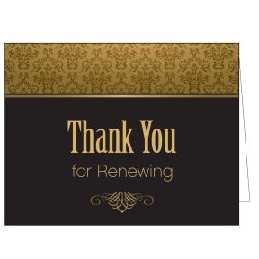 Thanks for Renewing Card - Gratitude