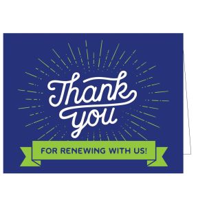 Thanks for Renewing Card - Royal Burst