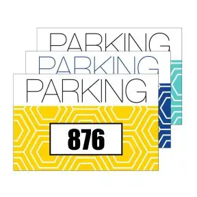 Inside Adhesive Parking Permits - Hexagons (100 per pack)