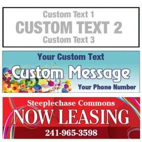 Custom Banner - 3 Line Template 10' W x 3' H