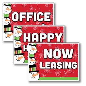 Holiday Bandit Signs - Three Snowmen