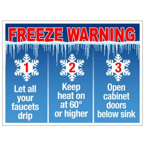 Bandit Sign - "Freeze Warning" 3 Steps 