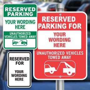 Custom Aluminum Signs - Reserved Parking