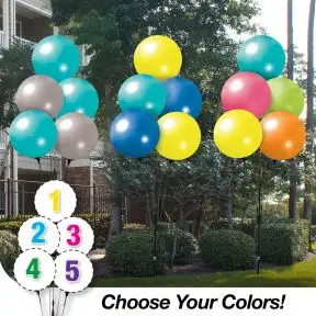 Pick Your Colors - 5 Reusable Balloon Cluster