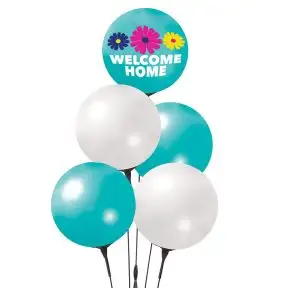 Pick Your Colors - 5 Reusable Balloon Printed Message Cluster