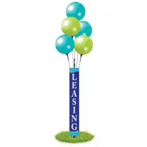 Vinyl Balloon Pole Covers - Ocean Wave