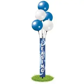 Vinyl Balloon Pole Covers - Winter Swirl