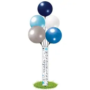 Vinyl Balloon Pole Covers - Winter Wonderland