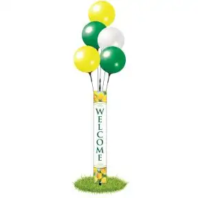 Vinyl Balloon Pole Covers - Yellow Tulips