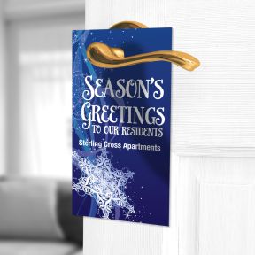 Holiday Door Hanger - Blue Snowflakes