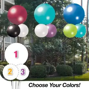 Pick Your Colors - JUMBO 3 Balloon Cluster