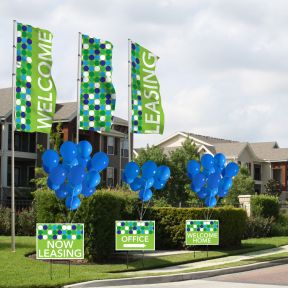 Budget Vertical Flag and Balloon Curb Appeal 