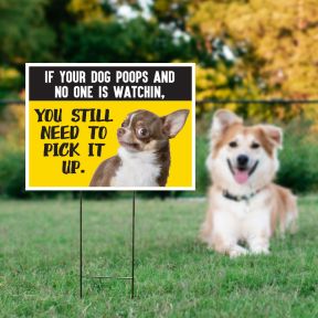 Pet Waste Bandit Sign Kit - If Your Dog Poops