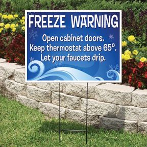 Bandit Sign Kit - "Freeze Warning" Winter Swirl