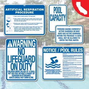 California Pool Sign Kit