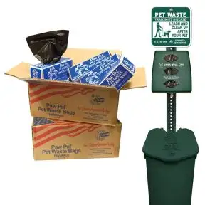 Value Plastic Pet Waste Station and Bags Bundle