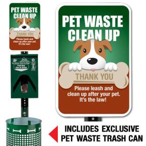 Metal Deluxe Pet Waste Stations - Fun Designs