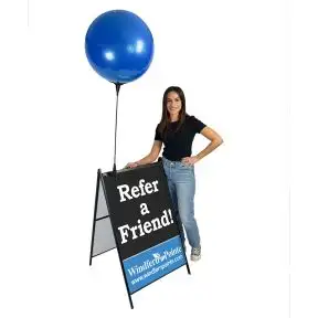 Custom Metal A-Frame Sign and Balloon Kit