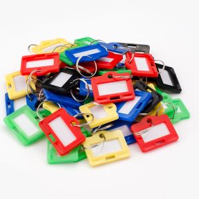 Horizontal Key Tags - 50 pack assorted