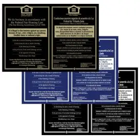 Fair Housing Sign - 20" x 14" Bilingual