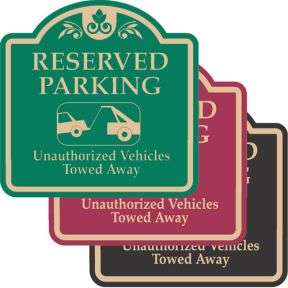 Resident Parking Signs - "Reserved Parking" Dome