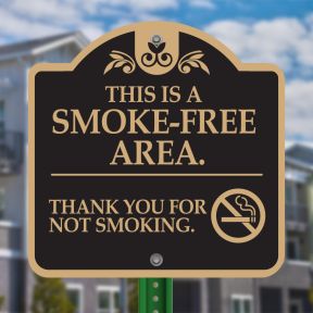 No Smoking Signs - "Smoke Free Area" Dome