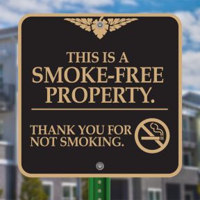 No Smoking Signs - "Smoke Free Property" Square