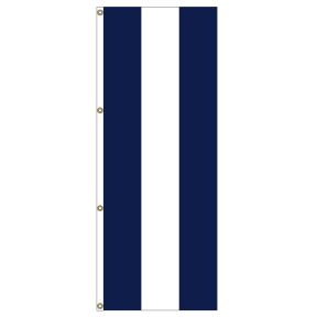 Vertical Flag - Navy Blue, White Stripe