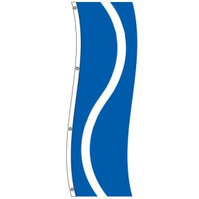 Vertical Flag -  Royal Blue, White, Royal Blue