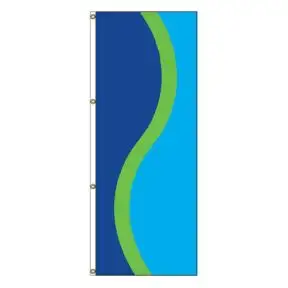 Vertical Flag - Royal Blue, Lime, Ocean Blue