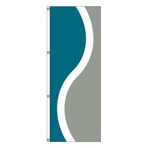 Vertical Flag - Teal, White, Nickel