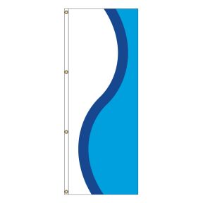 Vertical Flag - White, Royal Blue, Ocean Blue