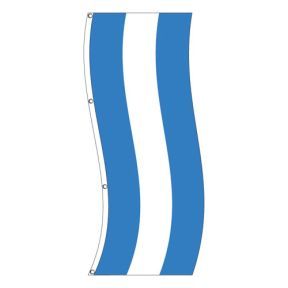 Vertical Flag - Blue, White Stripe