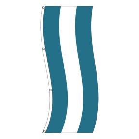 Vertical Flag - Teal, White Stripe