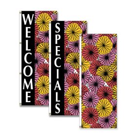 Vertical Flags - Bold Floral