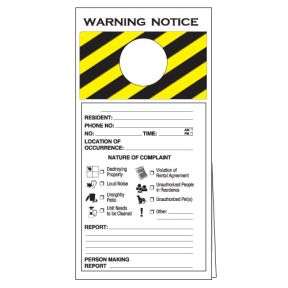 Warning Notice Door Hangers