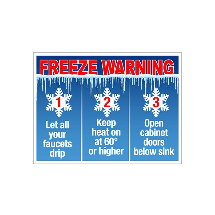 Bandit Sign - "Freeze Warning" 3 Steps 