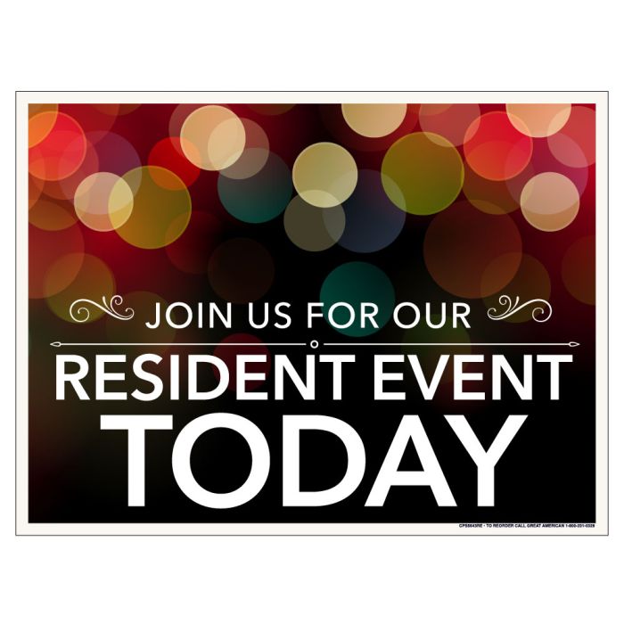 Bandit Sign - Resident Event Today - Holiday Lights