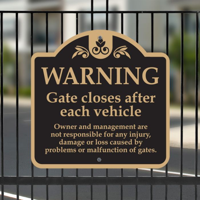 Warning designer dome shape for automatic gates! 