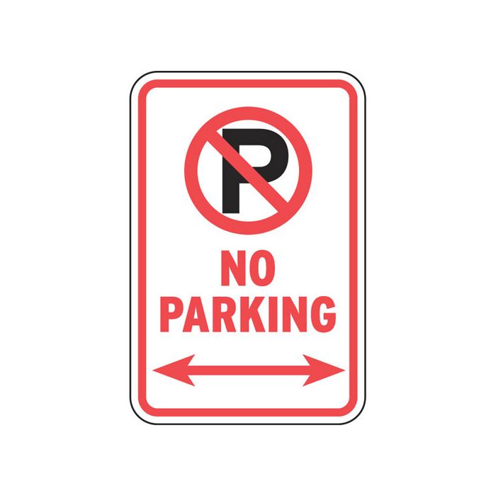 No Parking Signs - No Parking Symbol with Arrows