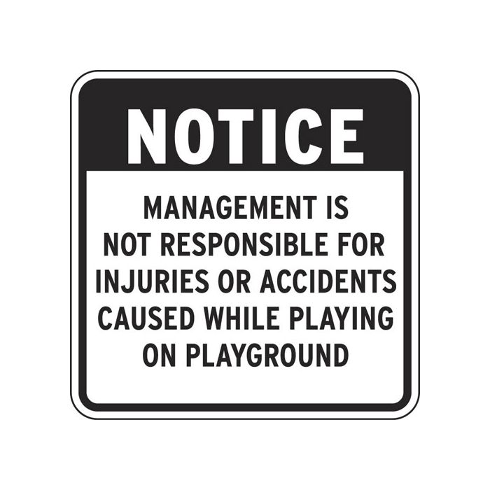 Playground Rules Sign - "Notice"