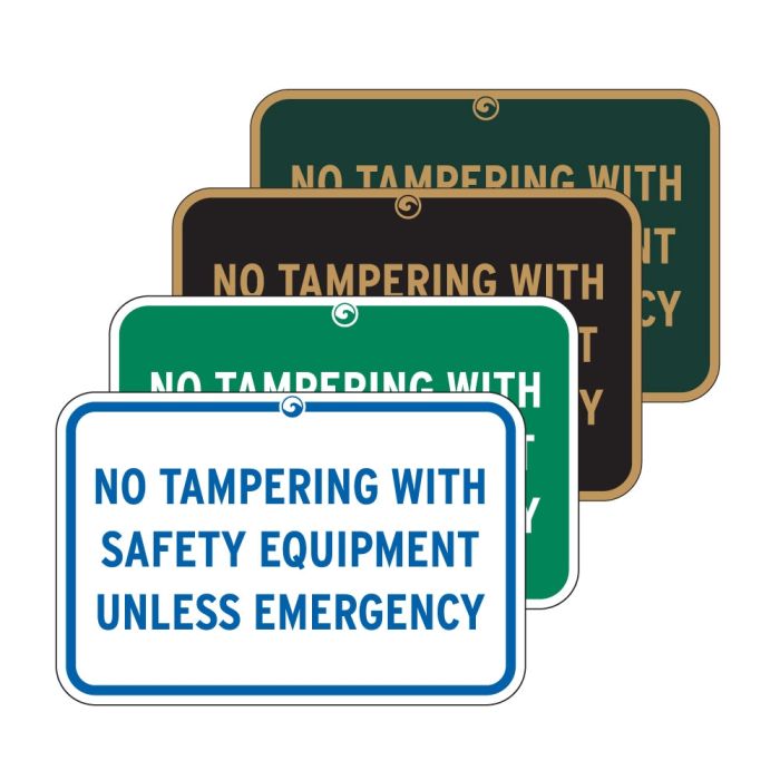 Pool Signs - No Tampering With Safety Equipment