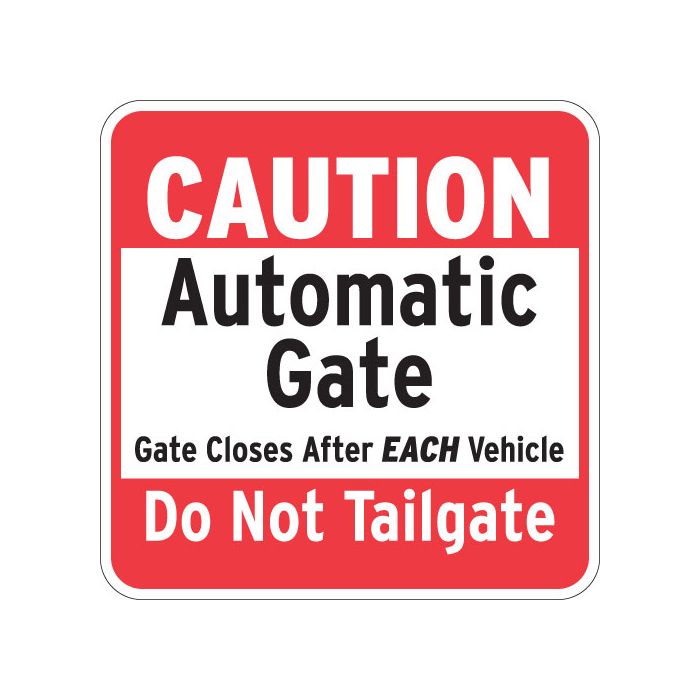 Automatic Gate Signs - "Caution Automatic Gate"