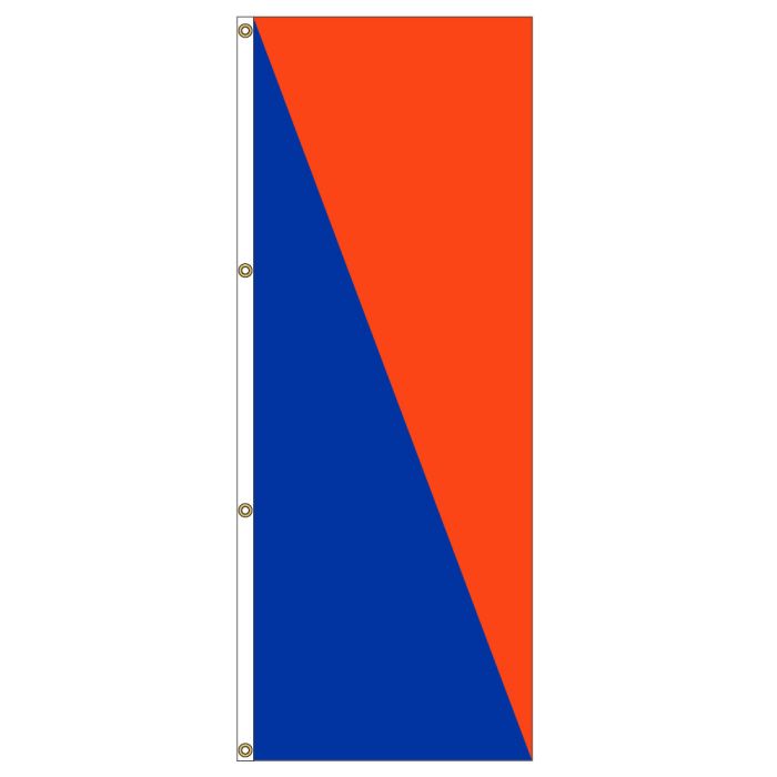 Royal Blue and Orange Diagonal Flag